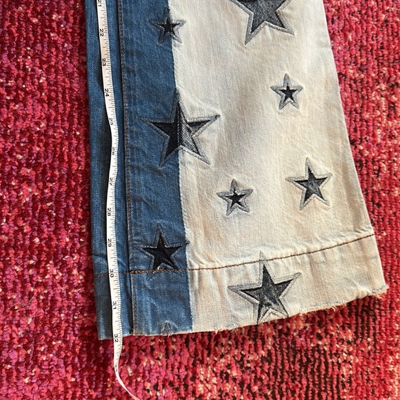 NWT Revice heaven color block star flare high rise two tone jeans - Picture 8 of 9